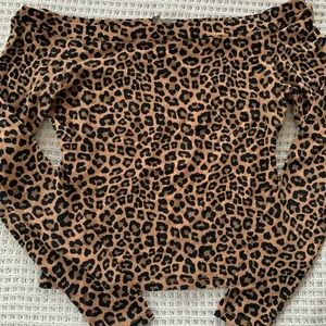 Off the Shoulder Cheetah Top